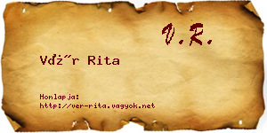 Vér Rita névjegykártya